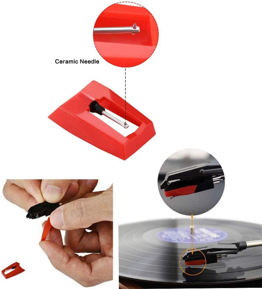 Vinyl Record Player Stylus - 3 Pack - Suit most models: Shizza, Victorla, Crosley, Audzio - Replacement Needle and Cartridge Kit - Image 7