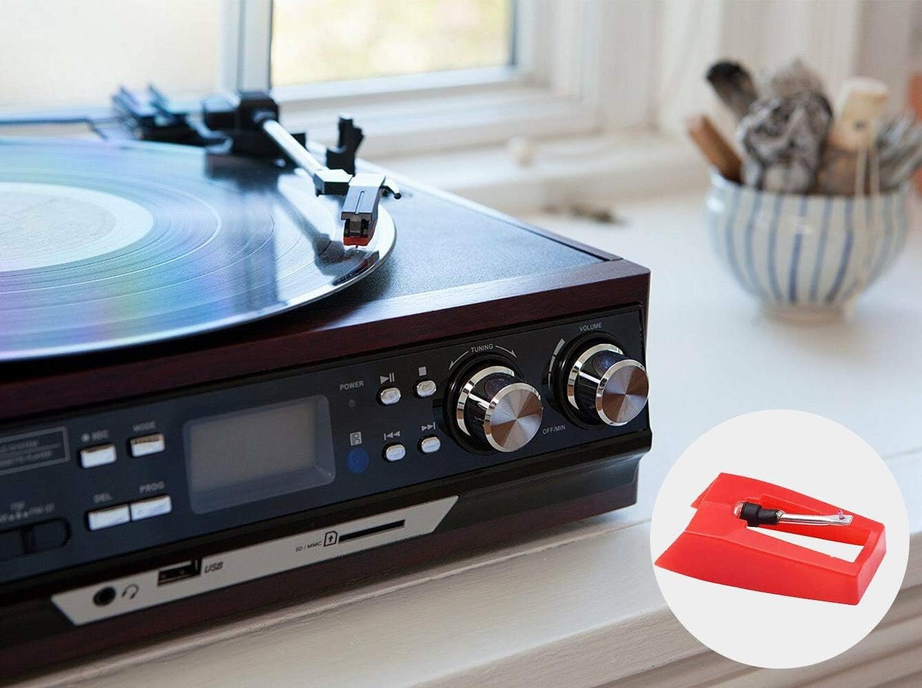 Vinyl Record Player Stylus - 3 Pack - Suit most models: Shizza, Victorla, Crosley, Audzio - Replacement Needle and Cartridge Kit - Image 8
