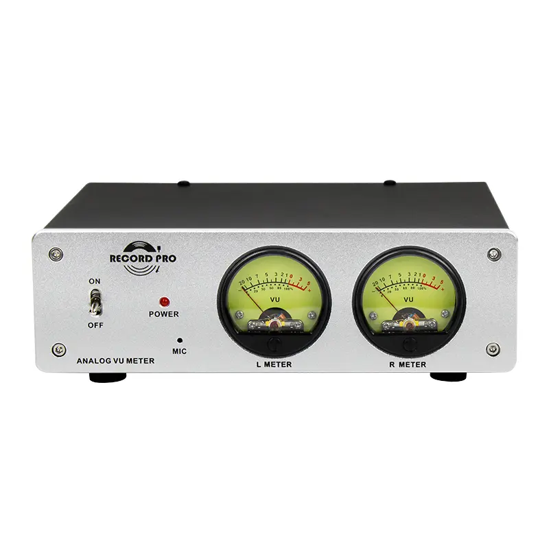 Analog Dual VU Meter – Backlit Stereo Audio Visualiser with Built-in MIC and Line-In – Vintage Style Level Display for Hi-Fi, Home Theatre and Professional Studios - Image 4