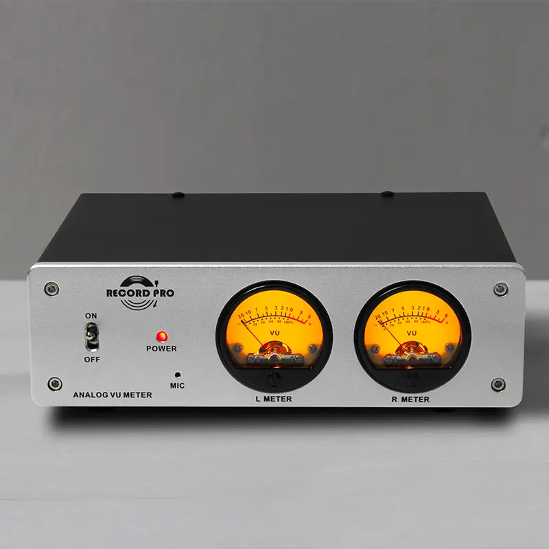 Analog Dual VU Meter – Backlit Stereo Audio Visualiser with Built-in MIC and Line-In – Vintage Style Level Display for Hi-Fi, Home Theatre and Professional Studios - Image 7