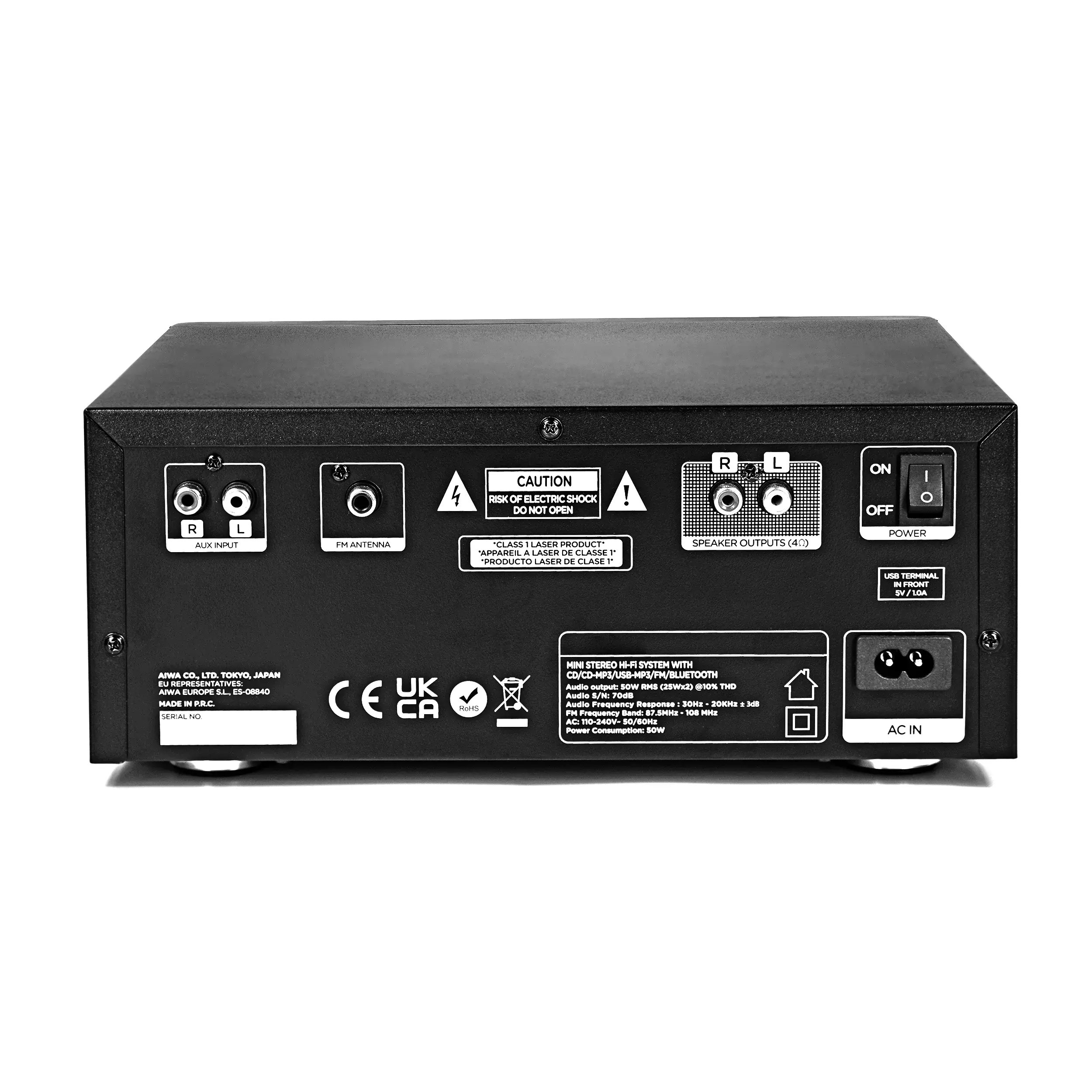 Aiwa 50W RMS Mini Hi-Fi System with CD, MP3, USB, FM Radio and Bluetooth - Image 6