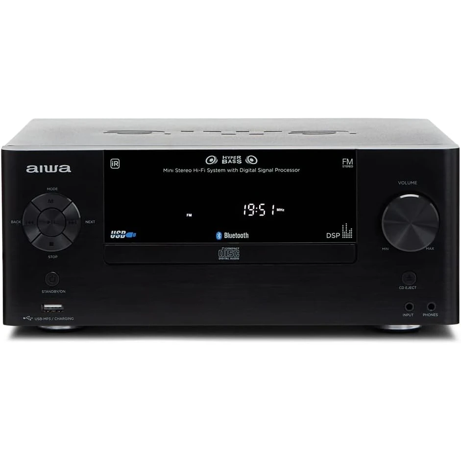 Aiwa 50W RMS Mini Hi-Fi System with CD, MP3, USB, FM Radio and Bluetooth - Image 7