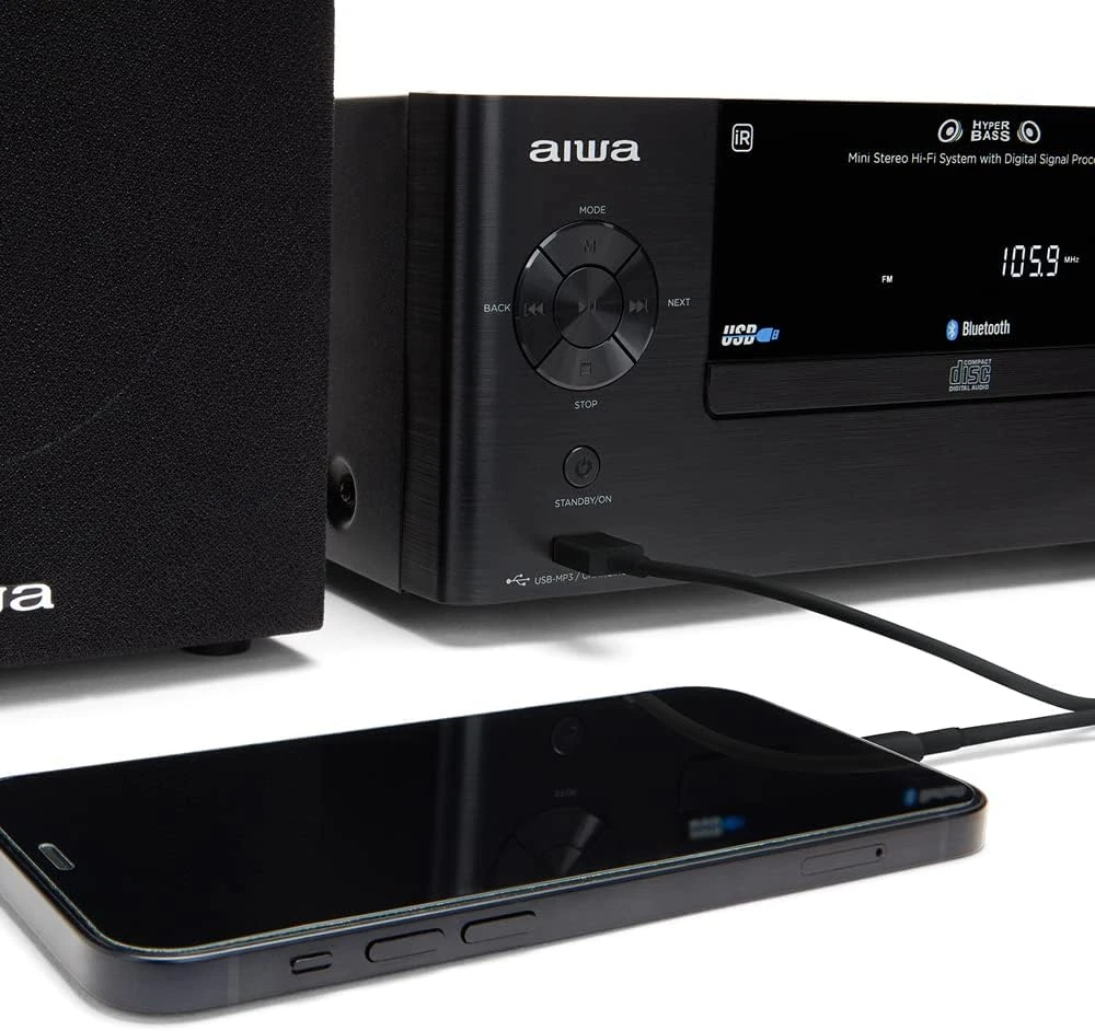 Aiwa 50W RMS Mini Hi-Fi System with CD, MP3, USB, FM Radio and Bluetooth - Image 14