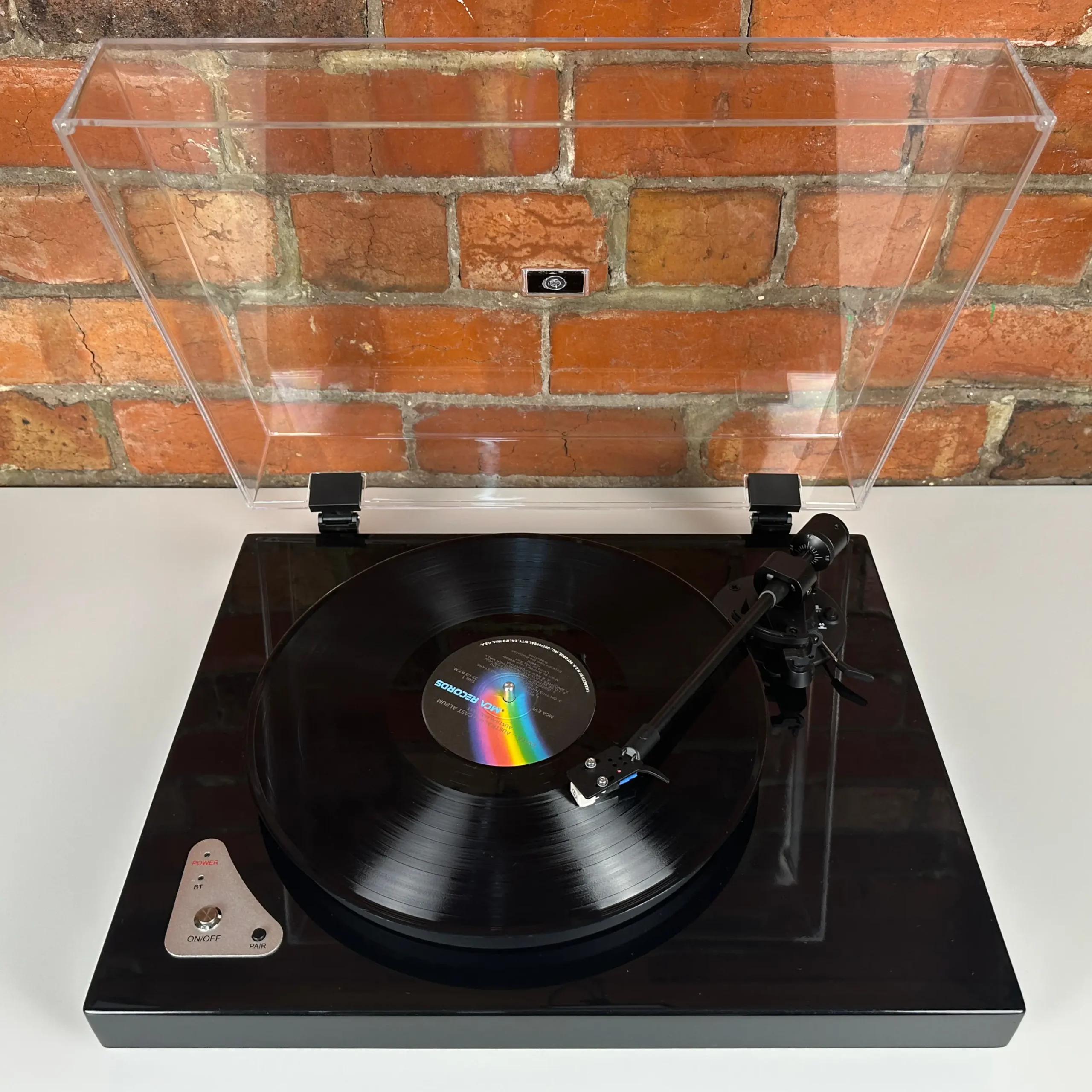 Gloss Black Full Size Hi-Fidelity Turntable Vinyl Record Player with Diamond Tip AT-3600L Cartridge - Image 7