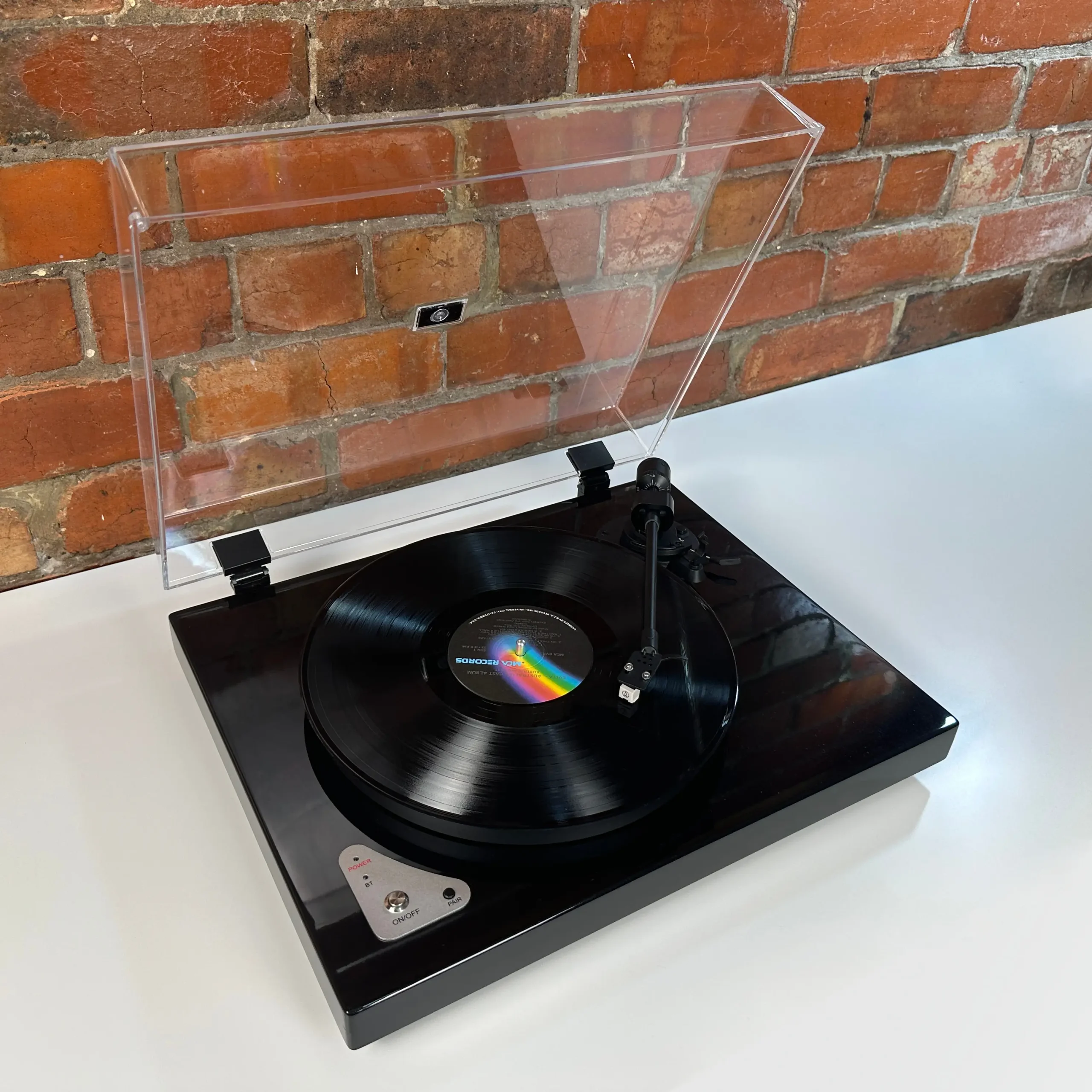 Gloss Black Full Size Hi-Fidelity Turntable Vinyl Record Player with Diamond Tip AT-3600L Cartridge - Image 5