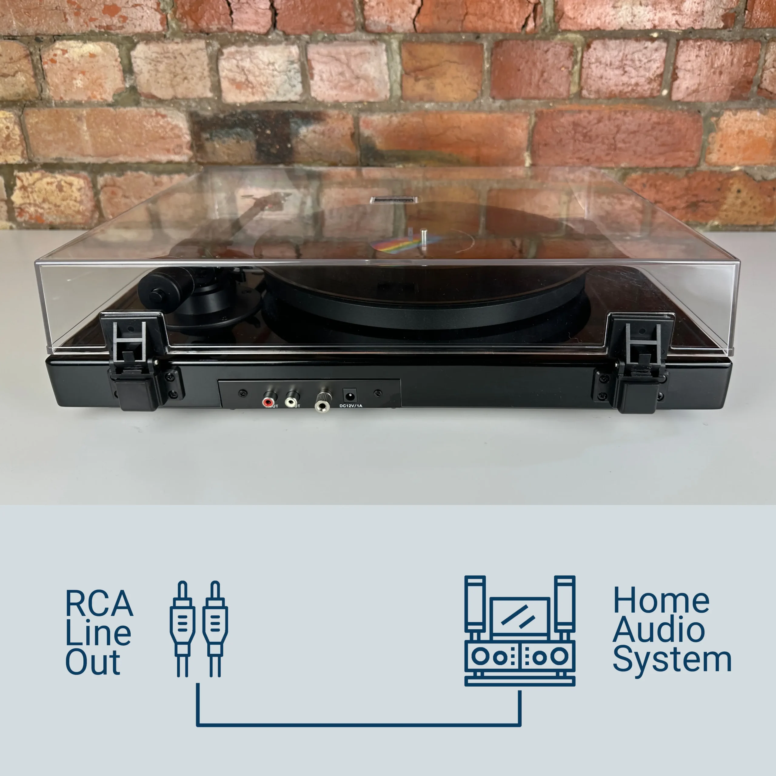 Gloss Black Full Size Hi-Fidelity Turntable Vinyl Record Player with Diamond Tip AT-3600L Cartridge - Image 3
