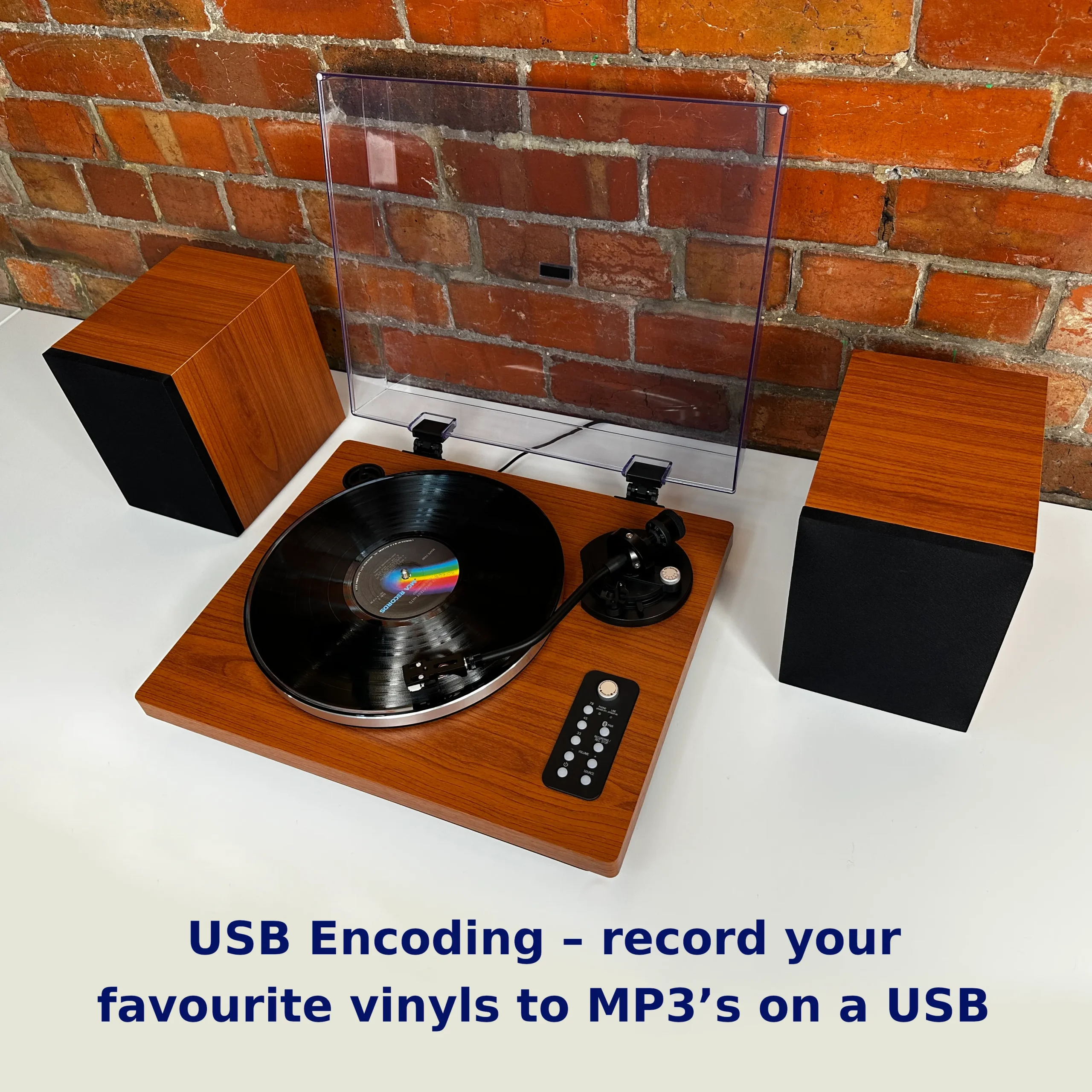Professional Hi-Fidelity Vinyl Record Player with 30W Speakers and Bluetooth Output - Image 7