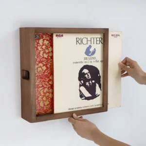 Wall Mounted Vinyl Record Five Album Display Case