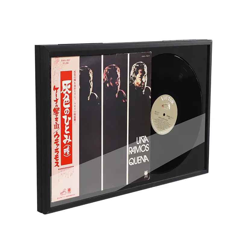 Wall Mounted Black Magnetic 12 inch Double Groove Record Album Frame - Image 5