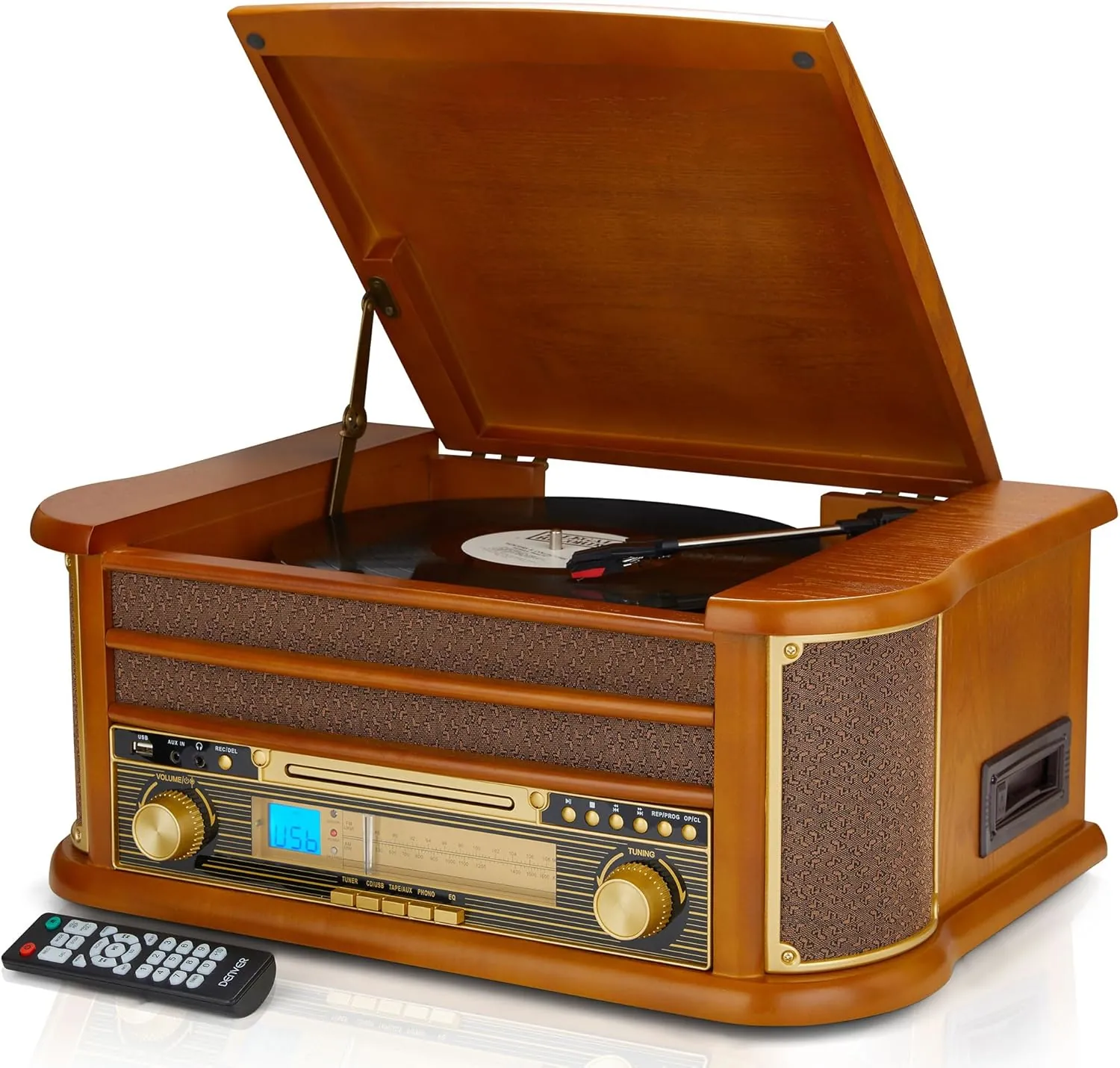 Vintage Hi-Fi Stereo System - Turntable - CD - Tape - USB