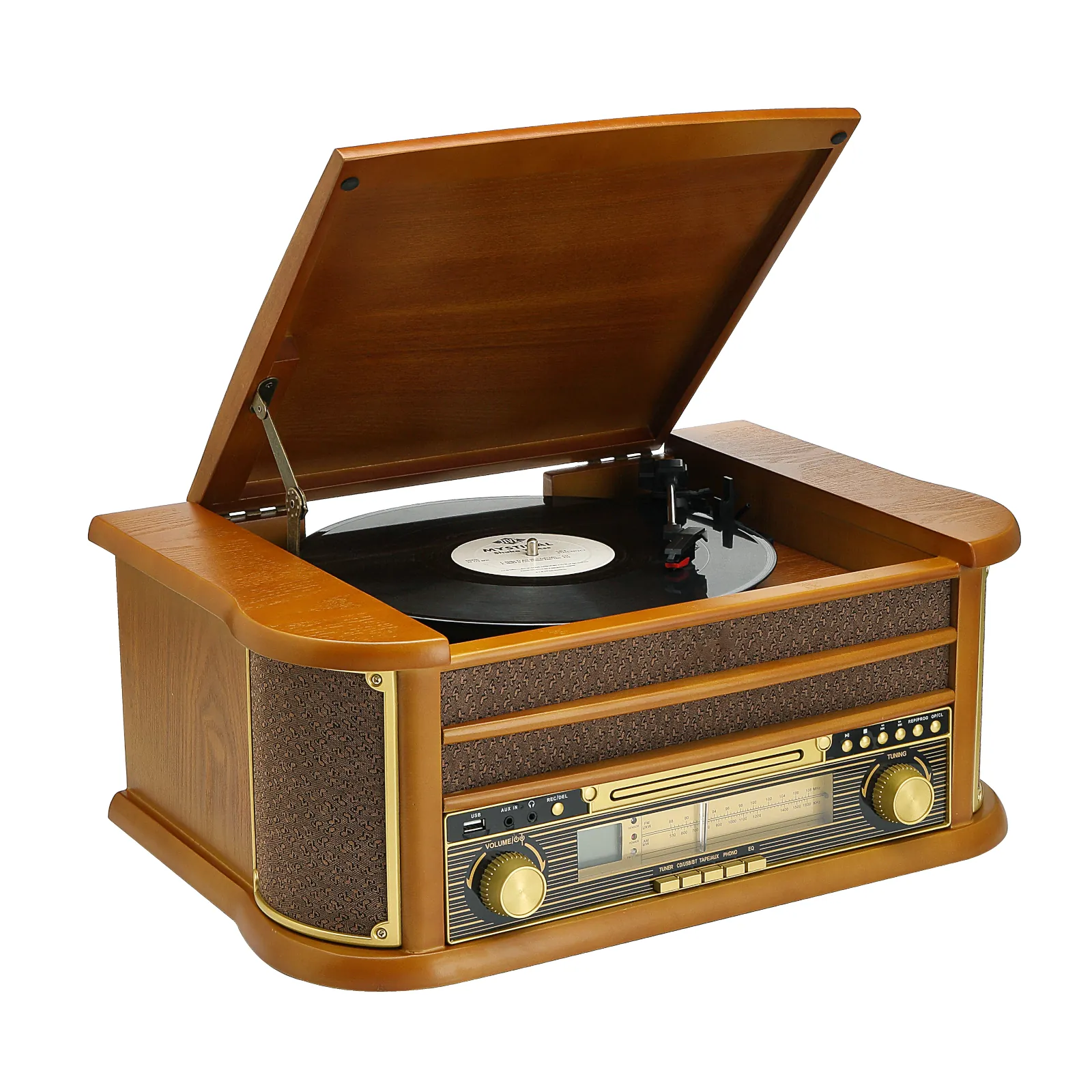 Vintage Hi-Fi Stereo System - Turntable - CD - Tape - USB